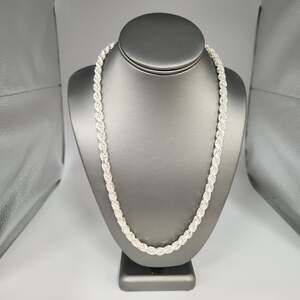 Heavy solid 925 Sterling Silver Byzantine Rope Chain Necklace 24" 7.4mm 100g